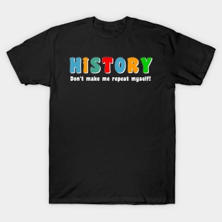 Colorful Repeat History White T-Shirt